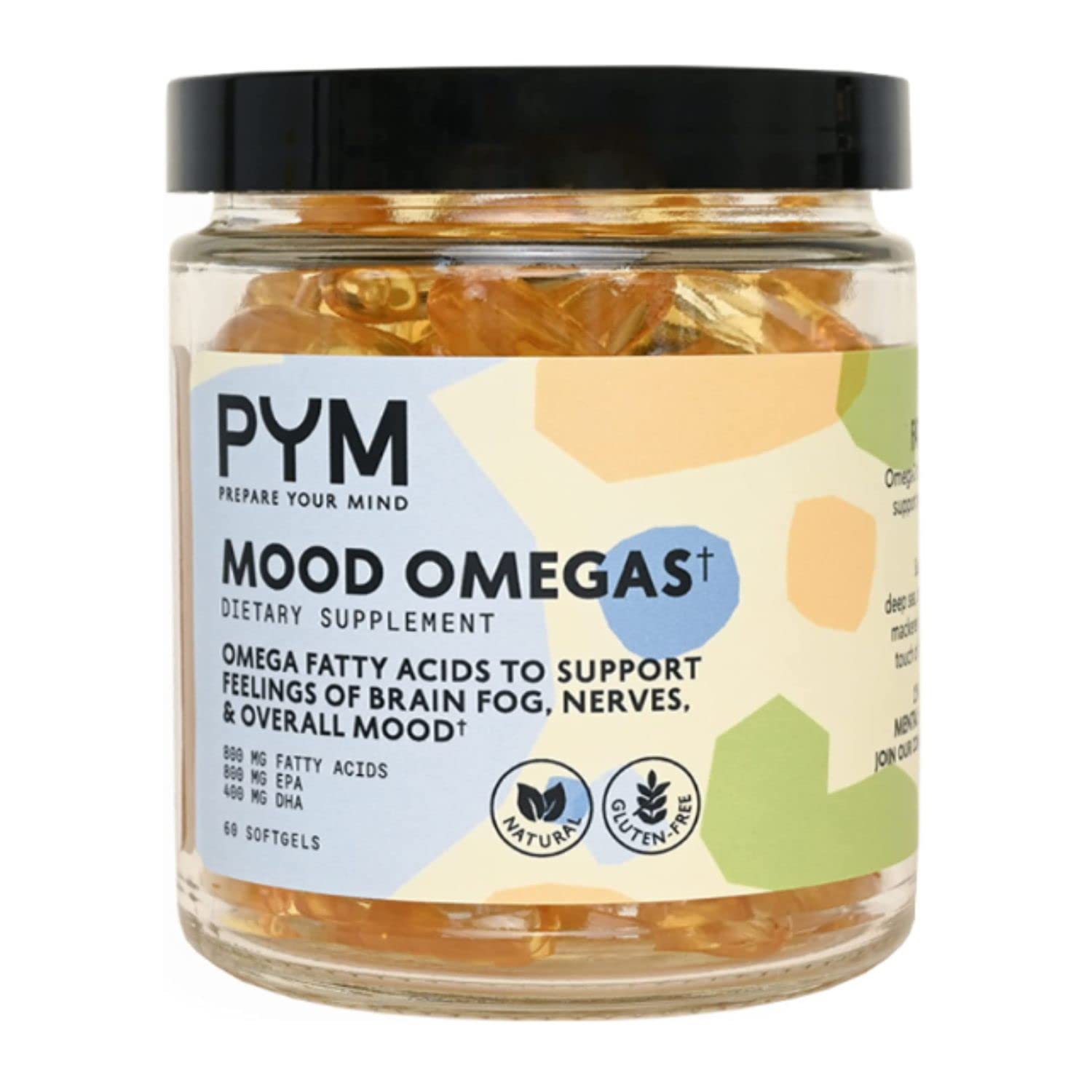 Omega-3 Mood Omegas bottle label - 60-count