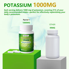 Close-up of 1000mg potassium citrate capsules