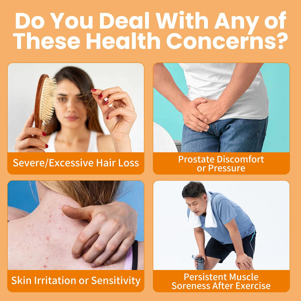 Close-up of softgel capsules showing the pumpkin seed oil and saw palmetto blend