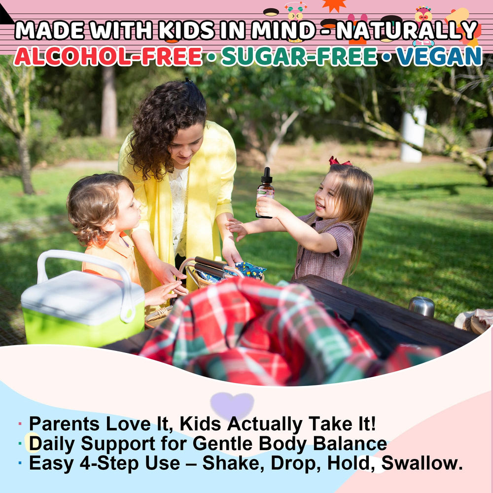 Q'ankyaq kid detox drops in juice shows easy administration