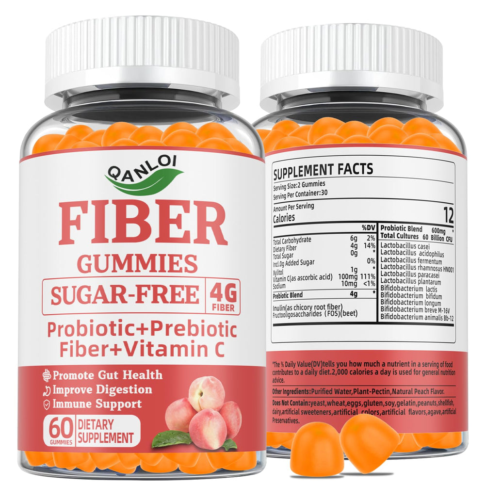 QANLOI Probiotics + Prebiotics Fiber Gummies bottle