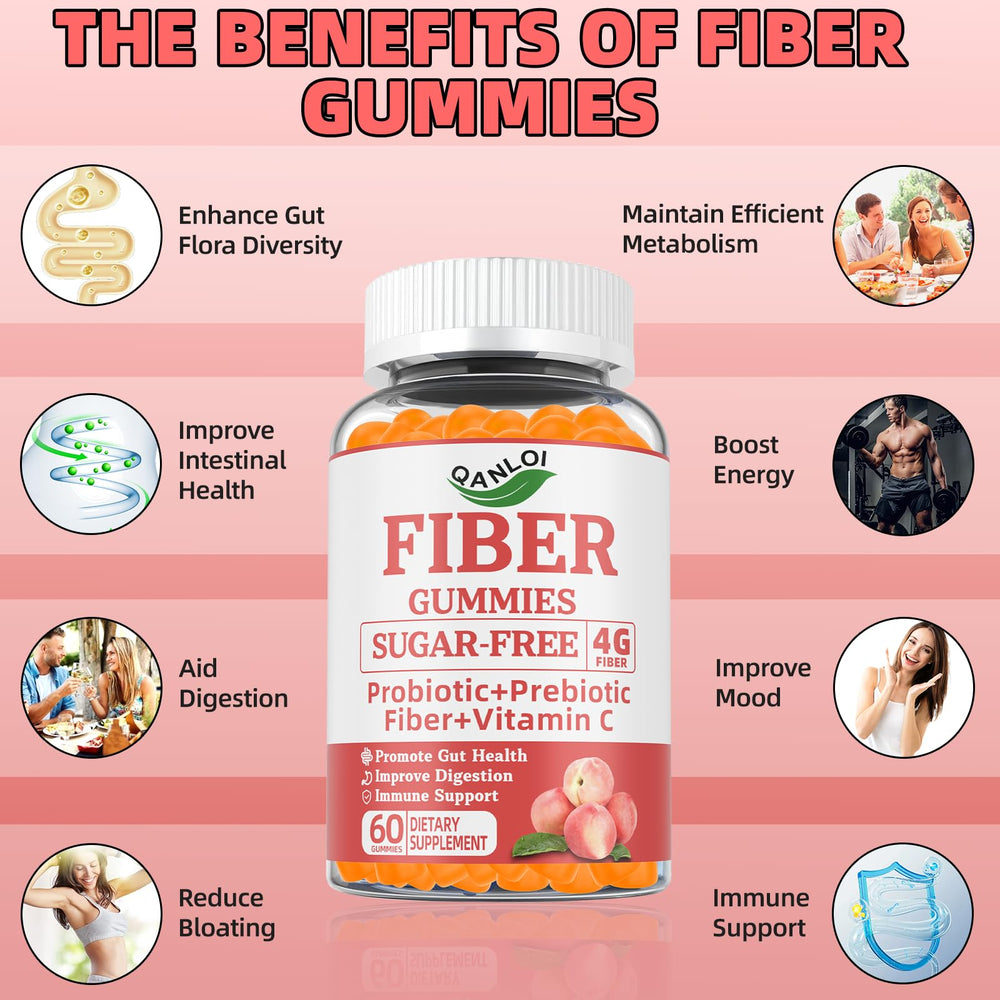 Inulin and FOS prebiotic fibers graphic on packaging