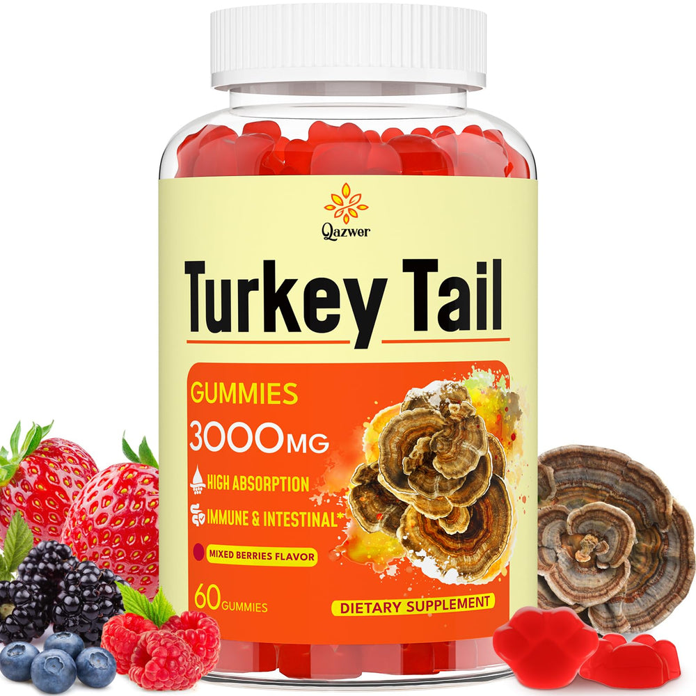 Hero image of Qazwer Turkey Tail Mushroom Gummies bottle