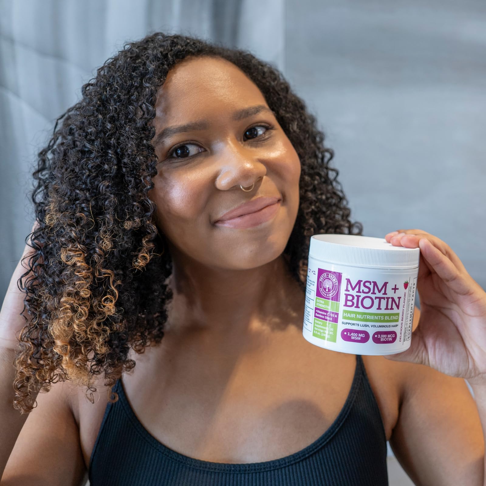 Illustration of hair growth and density benefits