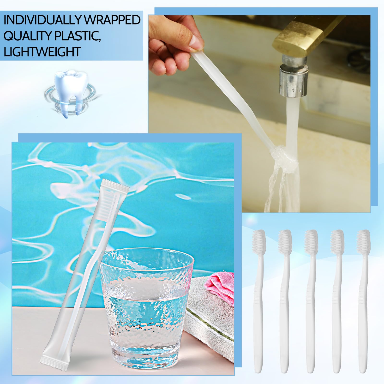 Travel-friendly one-time-use toothbrush kit
