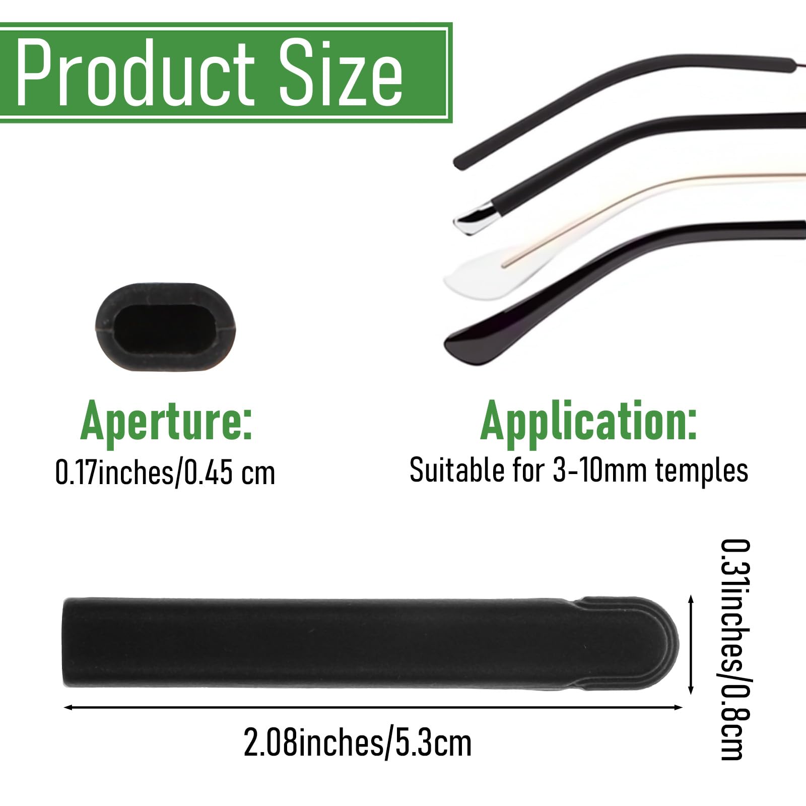 Eye-level close-up of silicone ear grips with soft cushioning