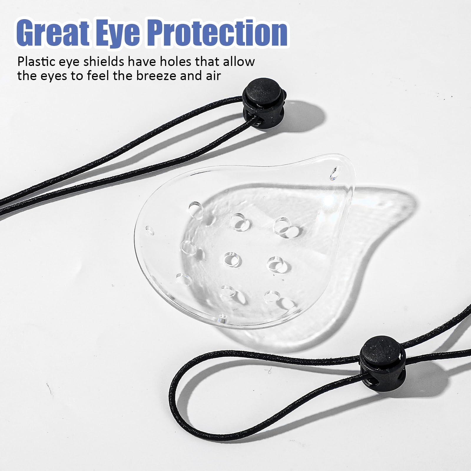Close-up of the 3D ventilated eye shield design