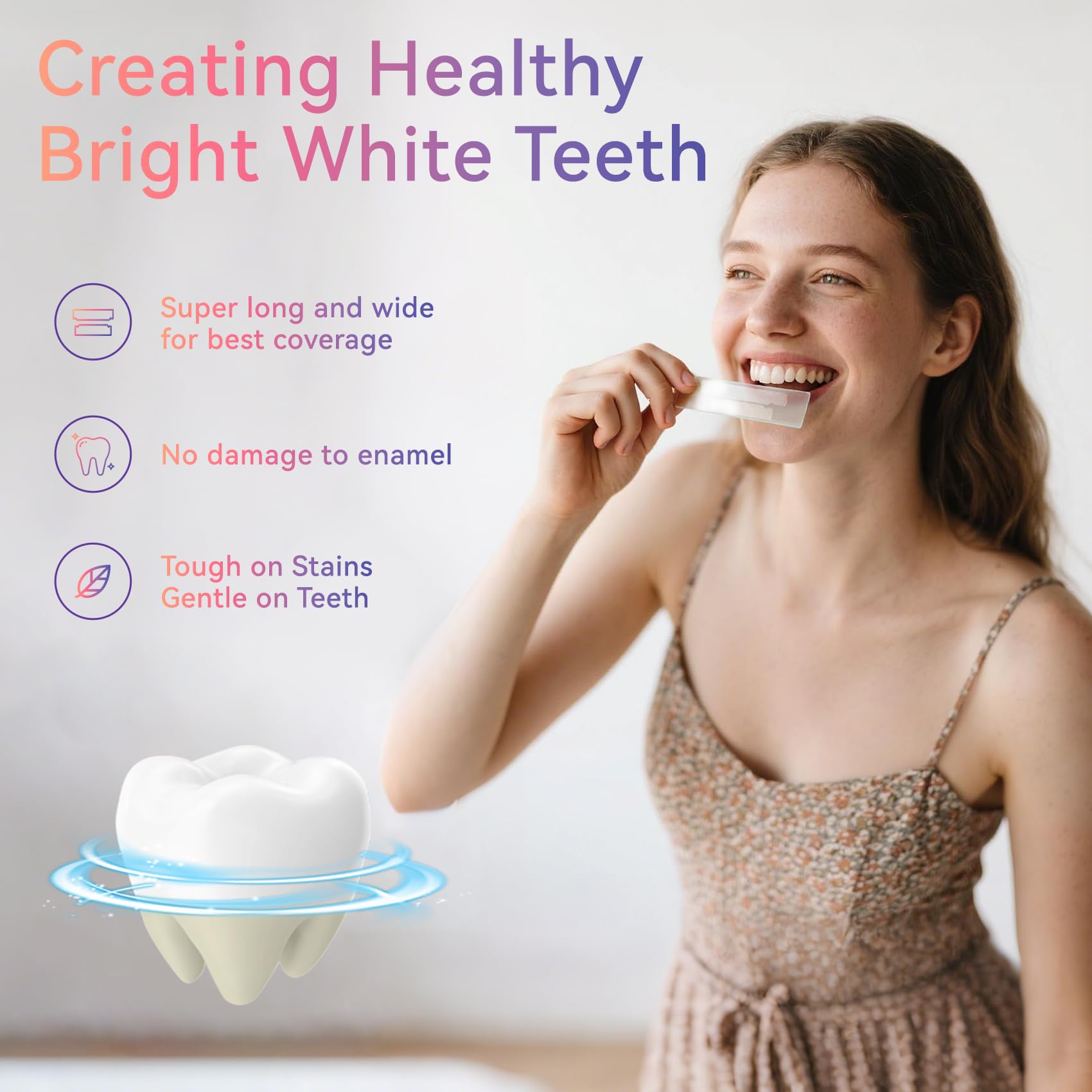 Open blister packaging of QICCJXYX whitening strips