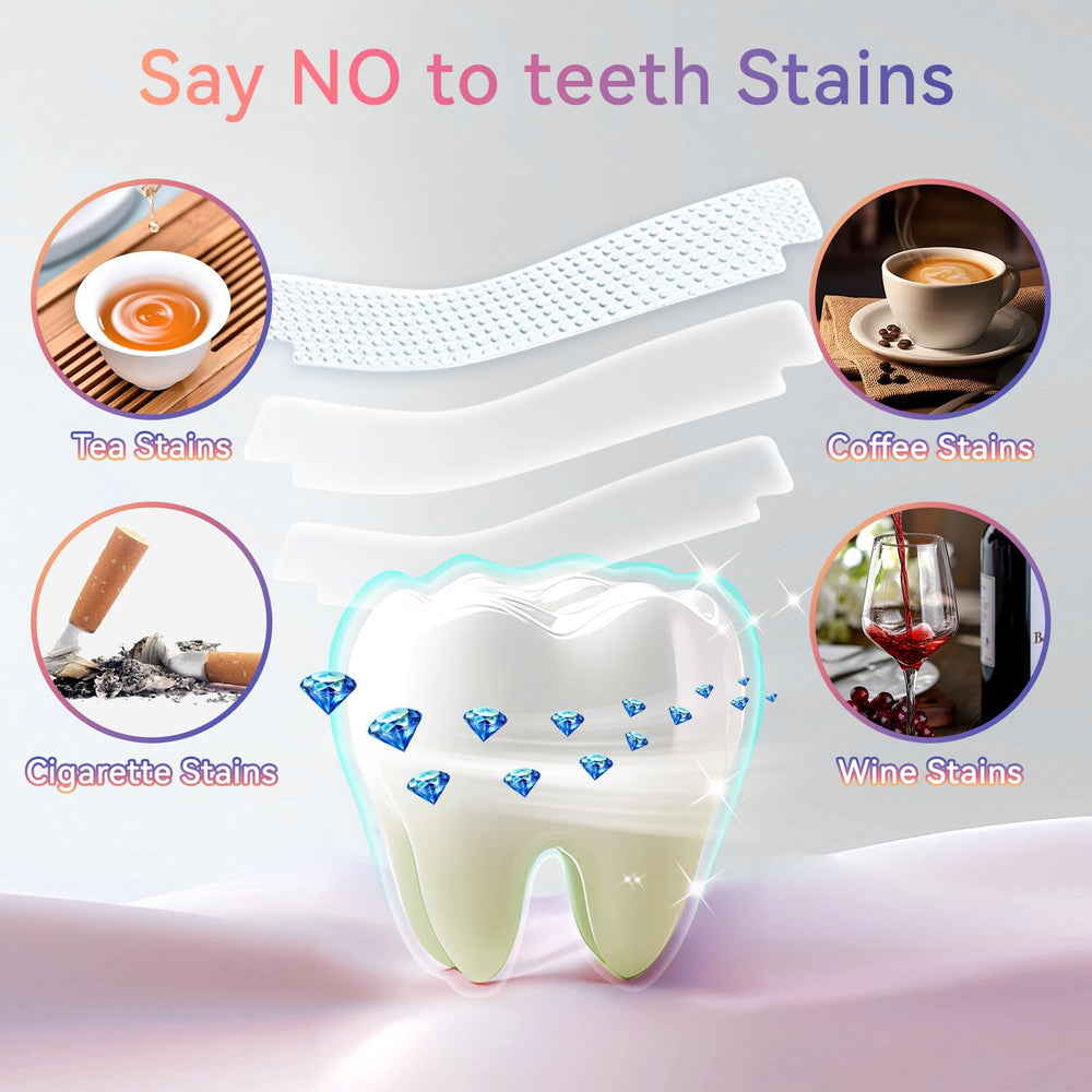 Dual-layer adhesive whitening strips for deep stain removal