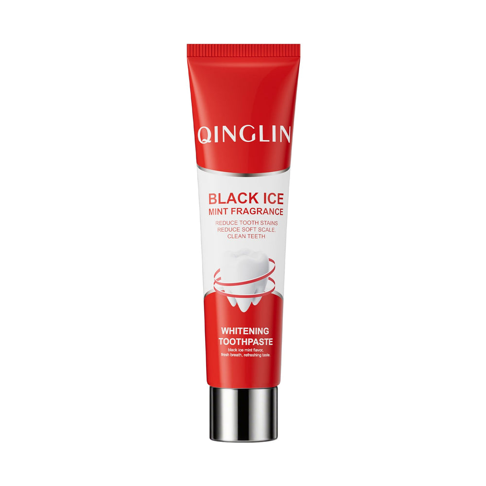 Qinglin Black Ice Mint Whitening Toothpaste front view