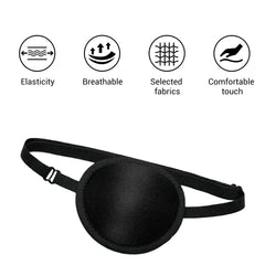 Four black eyepatches included in packaging