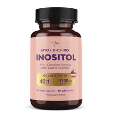 QSTA Myo-Inositol & D-Chiro Inositol 9-in-1 supplement bottle with 4100mg formulation