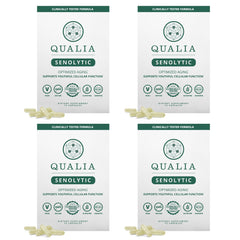 Qualia Senolytic Ultimate Formula bottle and box