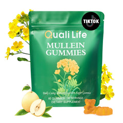 QualiLife Mullein Gummies main product image with pear flavor