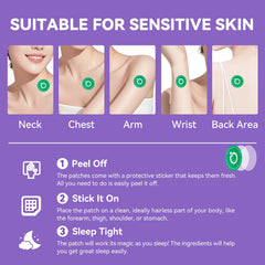 Applying sleep patch behind the ear for sleep support