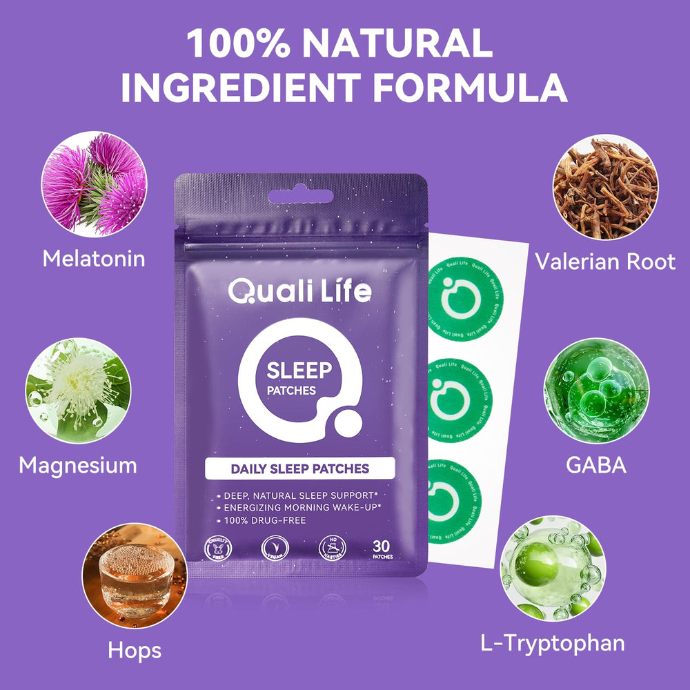 Ingredients panel featuring Valerian, Hops, GABA and Melatonin