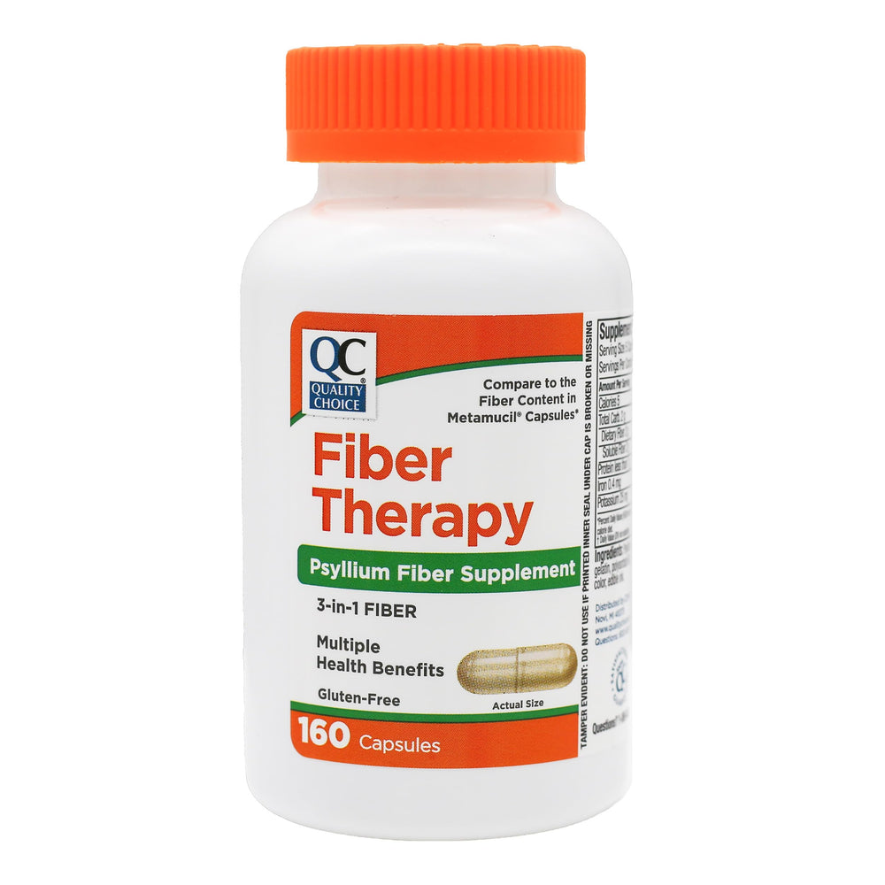 Quality Choice Daily Fiber Capsules bottle with 160 capsules