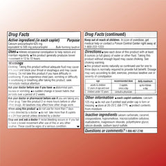 Close-up view of insoluble fiber caplets