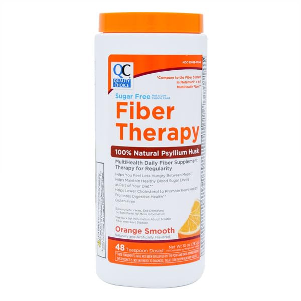 Quality Choice orange flavor sugar-free fiber powder package