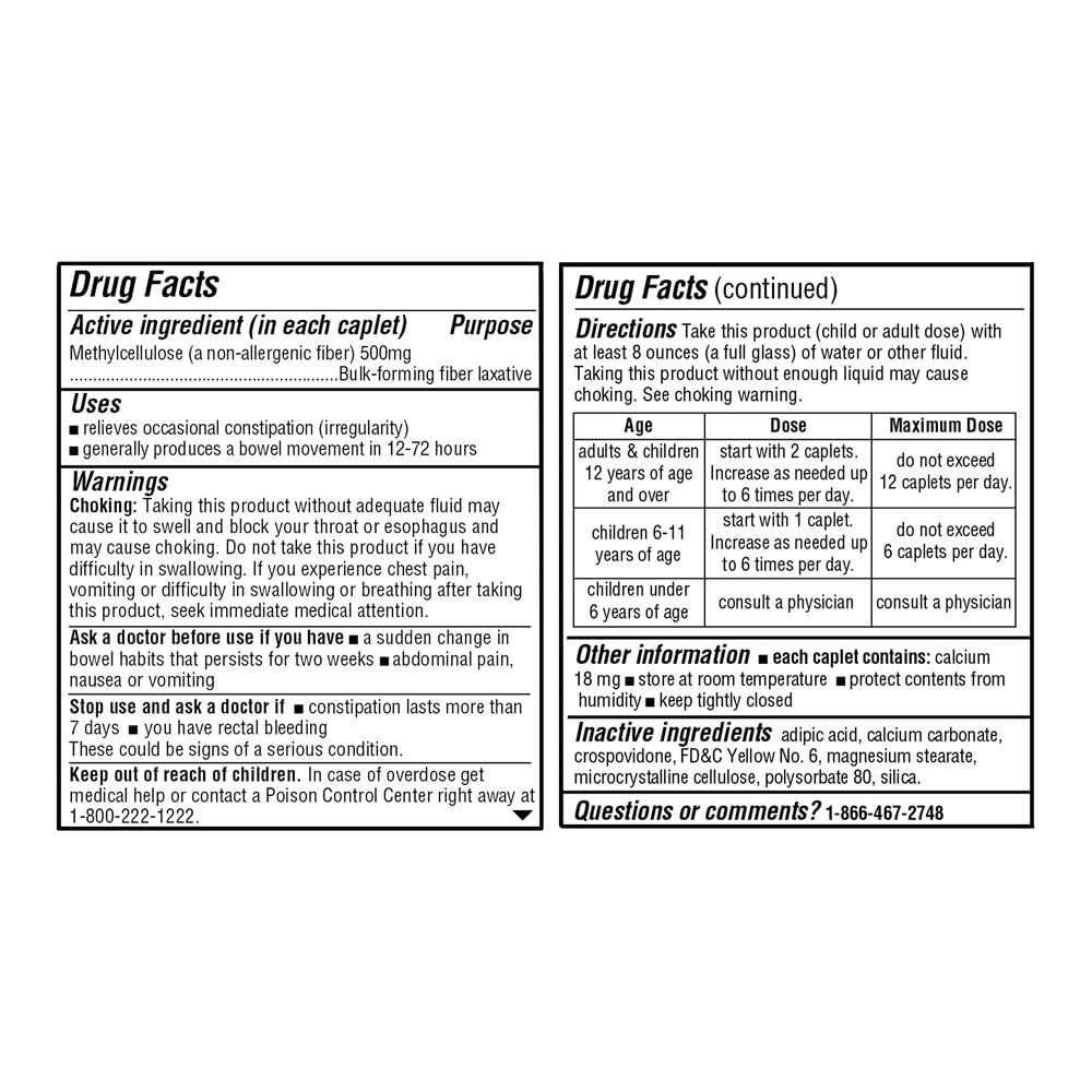 Product image: Quality Choice Fiber Therapy Caplets bottle