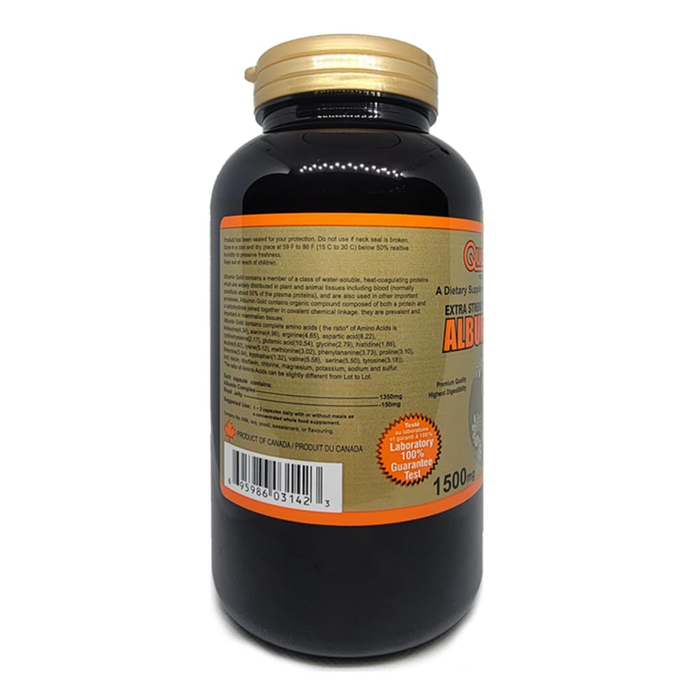 QualityLab Albumin Gold 1500 mg label close-up