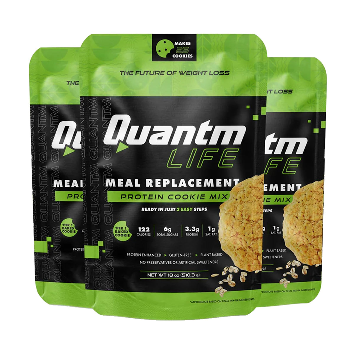 Packaging for QUANTM LIFE Protein Cookie Mix