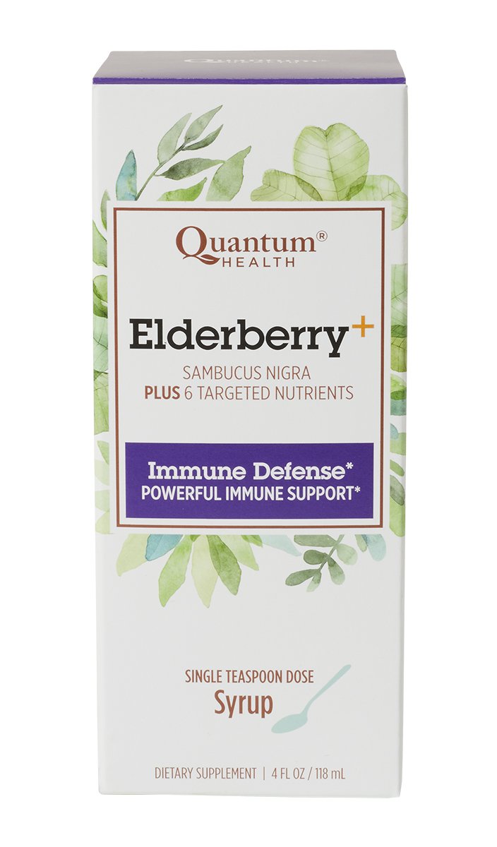 Quantum Elderberry-C Syrup 4 oz bottle front view