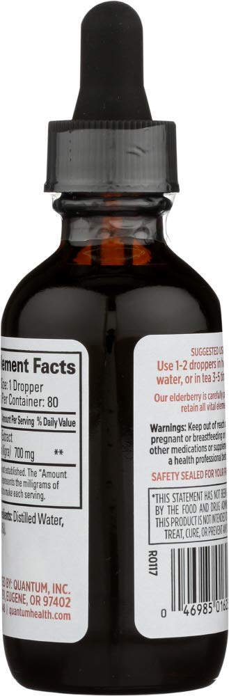 Three 2 oz bottles of Quantum Elderberry Liquid Extract in a case