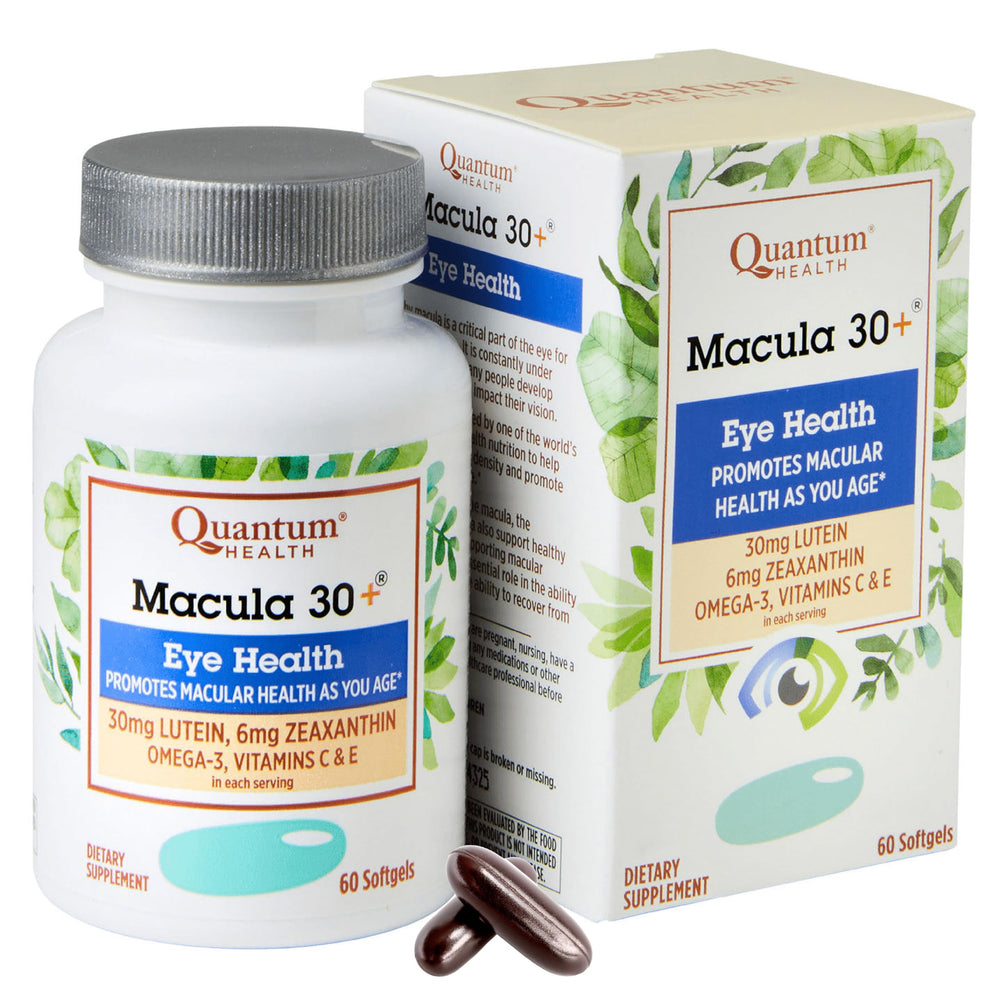 Quantum Health Macula 30+ label and packaging