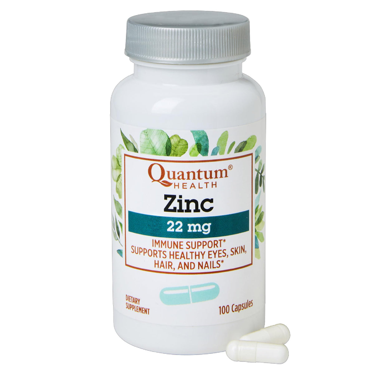 Quantum Health Zinc Gluconate bottle with capsules