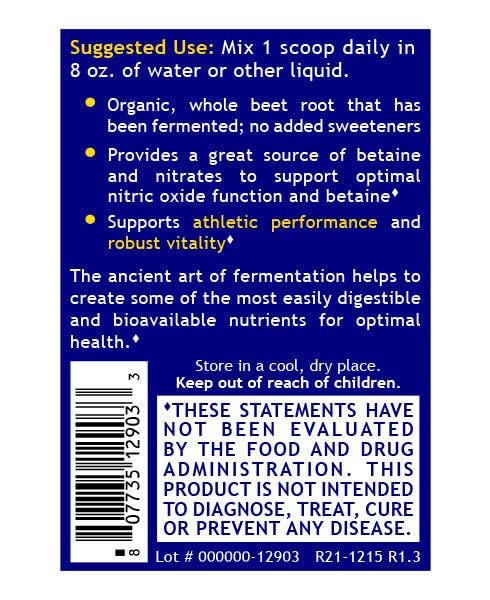 Quantum Nutrition QNL Qultured Fermented Beets label close-up highlights gluten-free and vegan formula