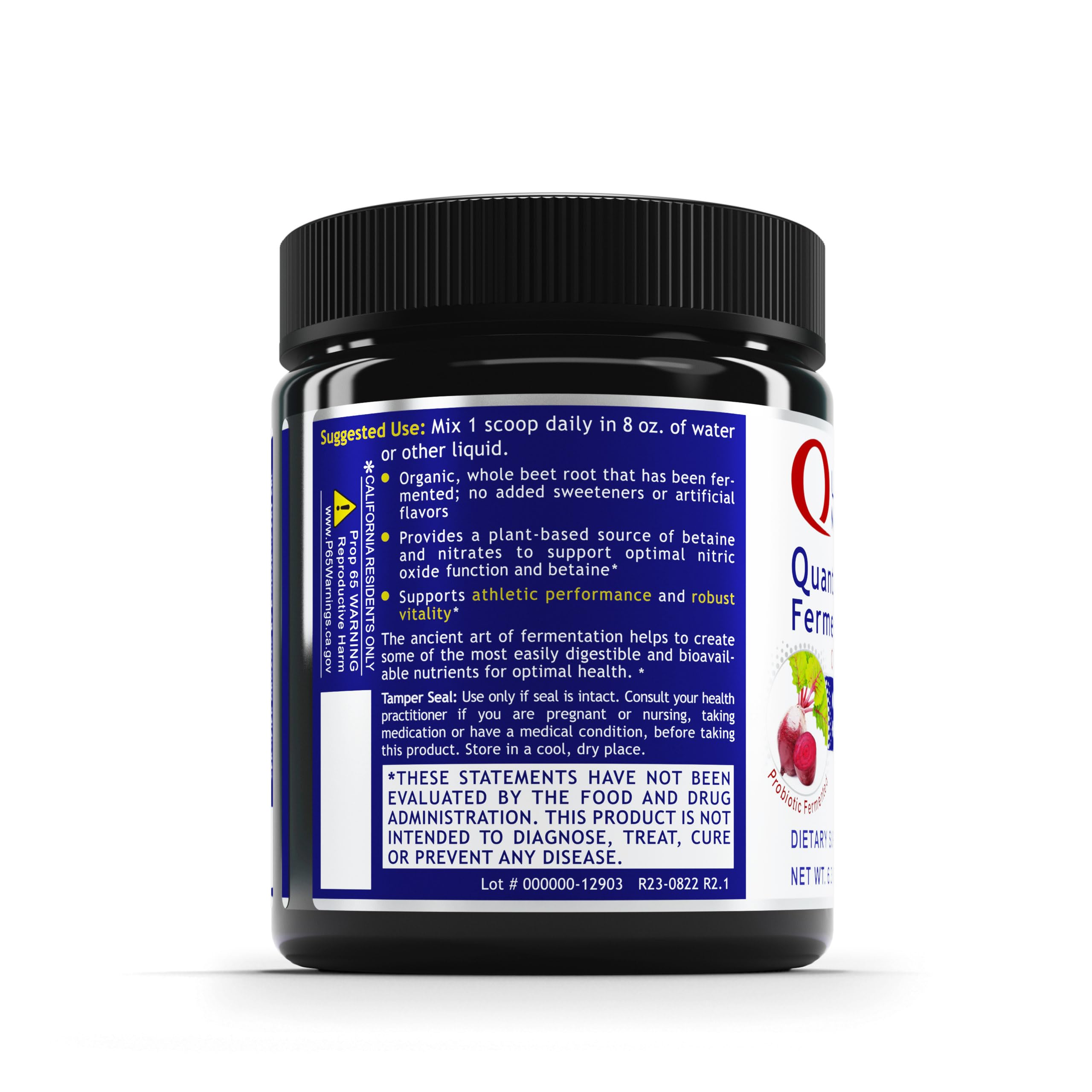Quantum Nutrition QNL Qultured Fermented Beets measuring spoon showing easy daily use