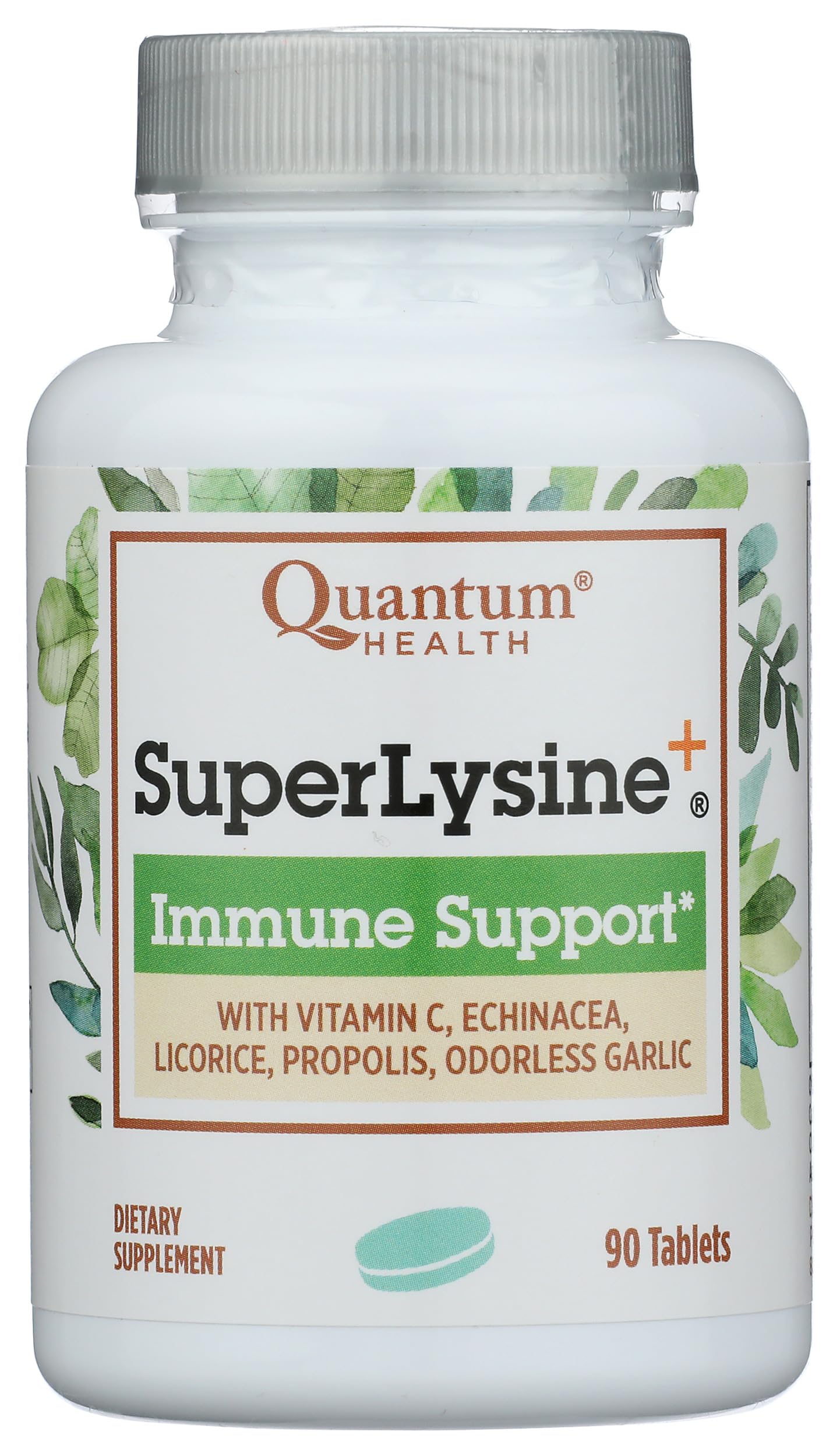 Front view of Quantum Research Super Lysine Tablet 0.93 lb packaging