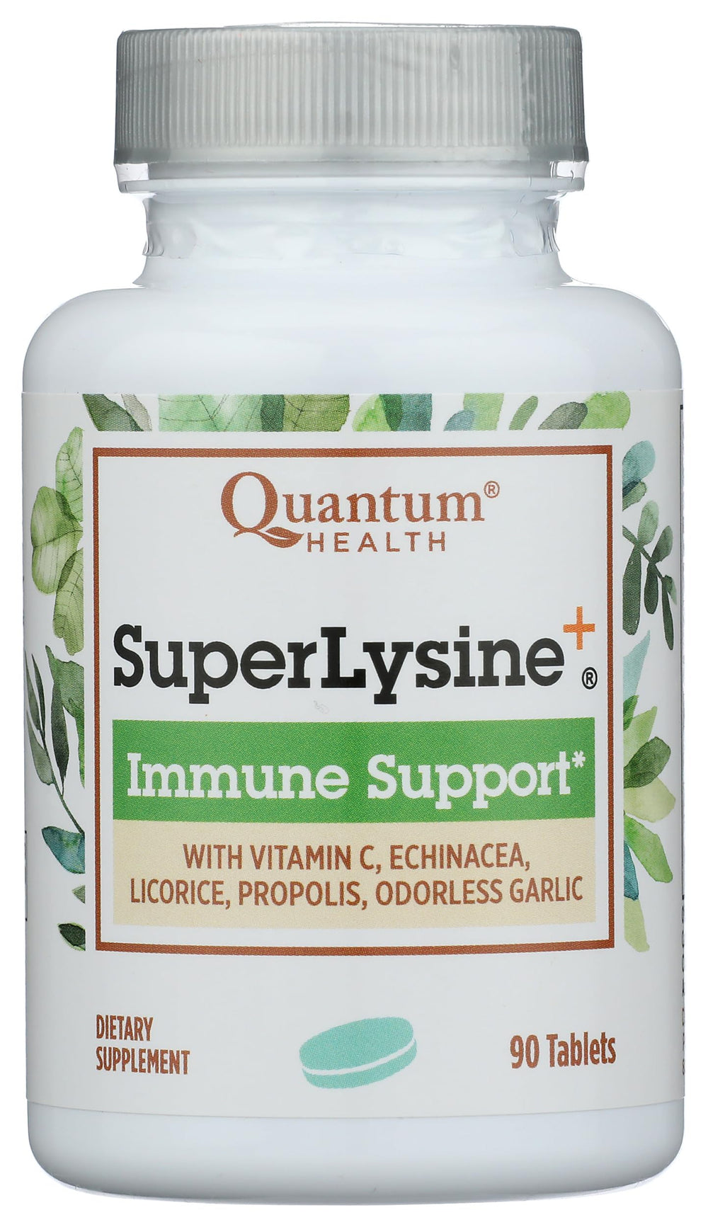 Front view of Quantum Research Super Lysine Tablet 0.93 lb packaging