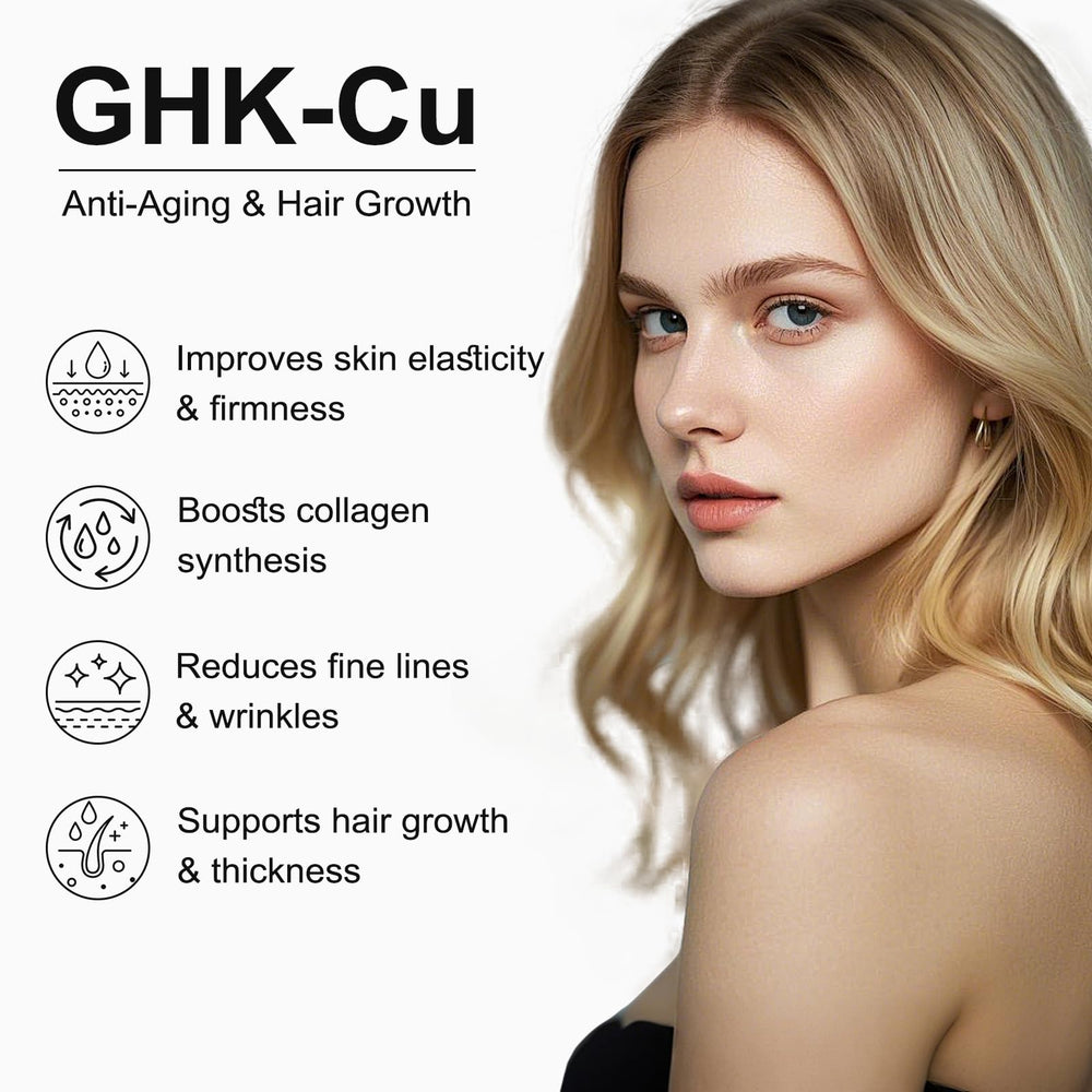 Close-up of GHK-Cu copper peptide capsules