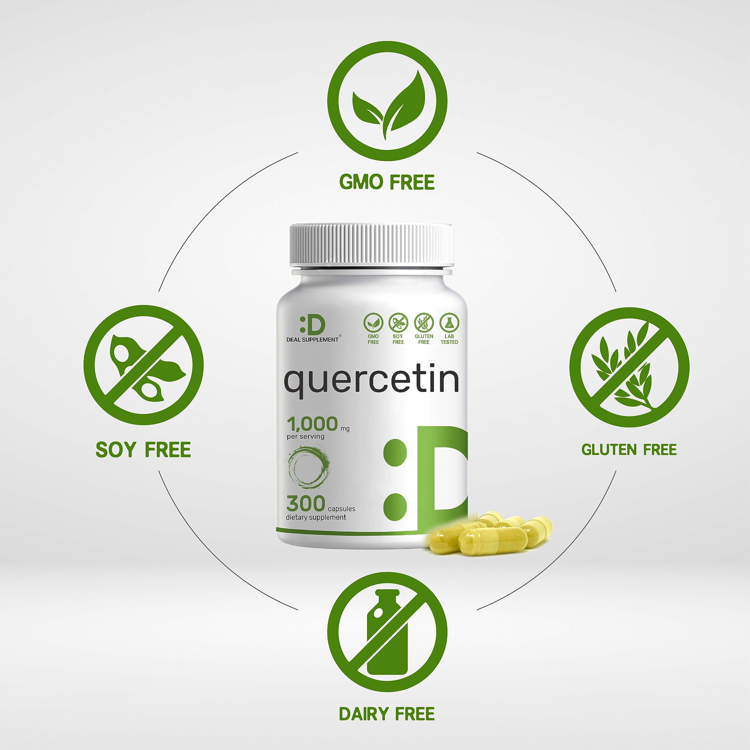 Bottle label highlighting 300 capsules per bottle