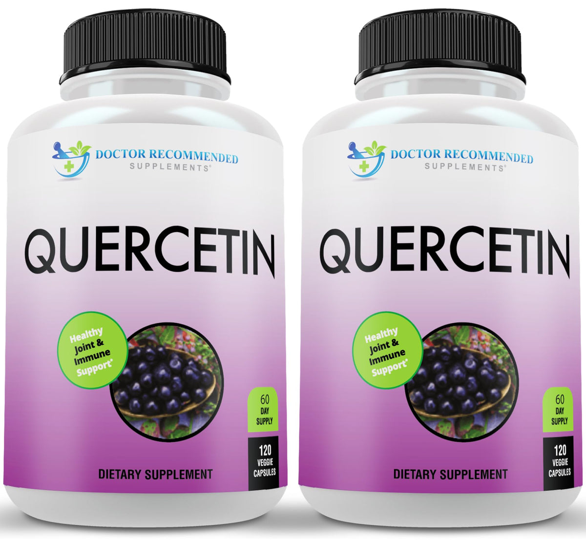 Two Quercetin 1000mg vegan non-GMO bottles, pack of 2