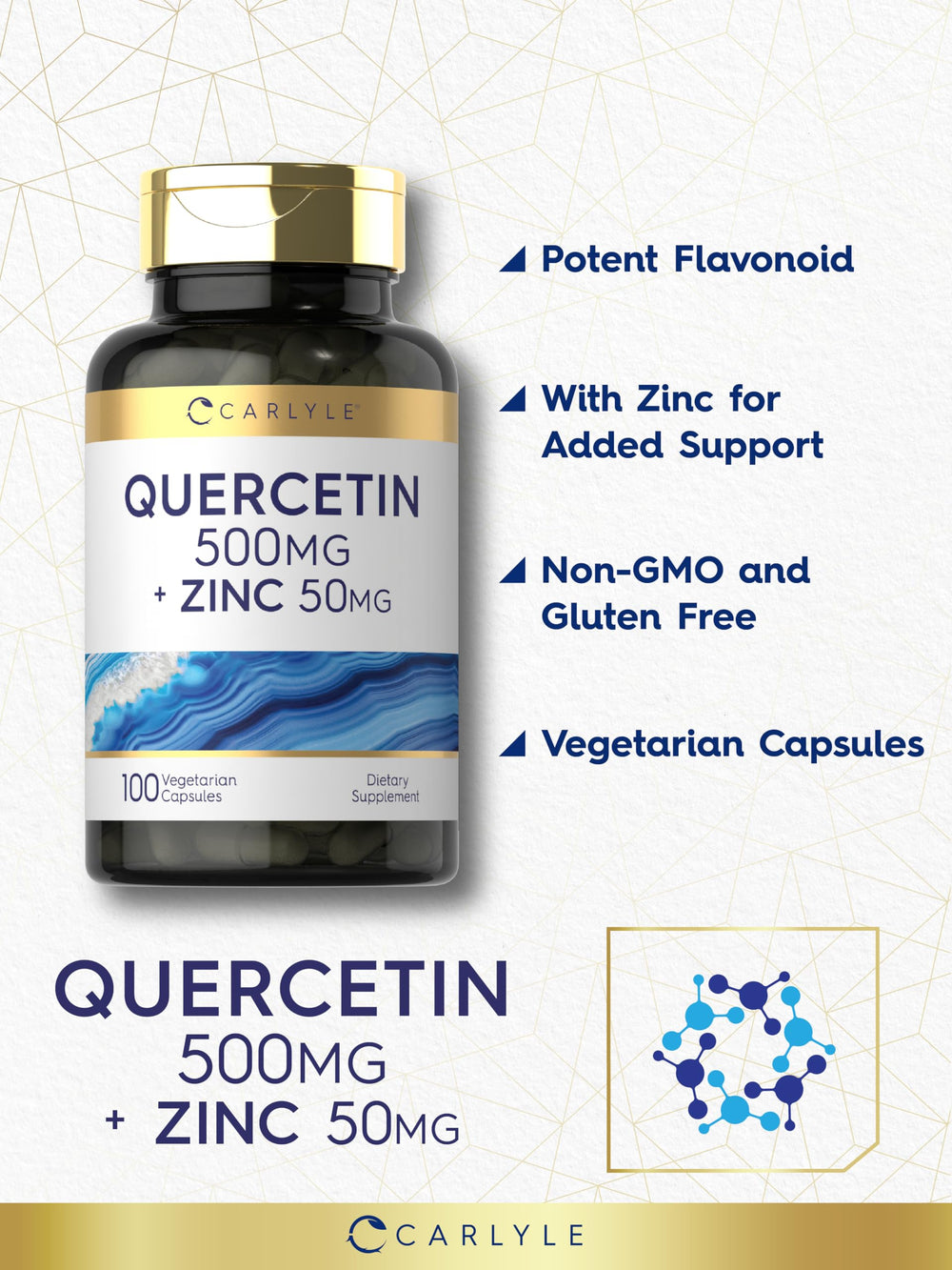 Vegetarian capsule formula illustration for Carlyle Quercetin