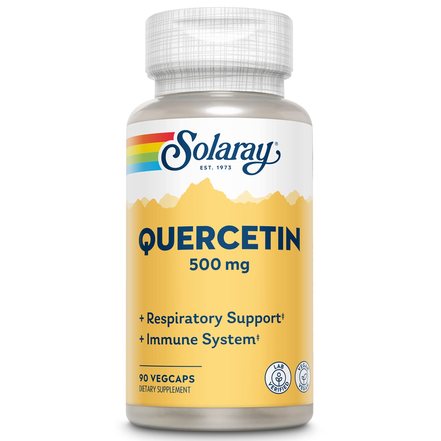 Quercetin 500mg Solaray bottle with 90 capsules - Pack of 2