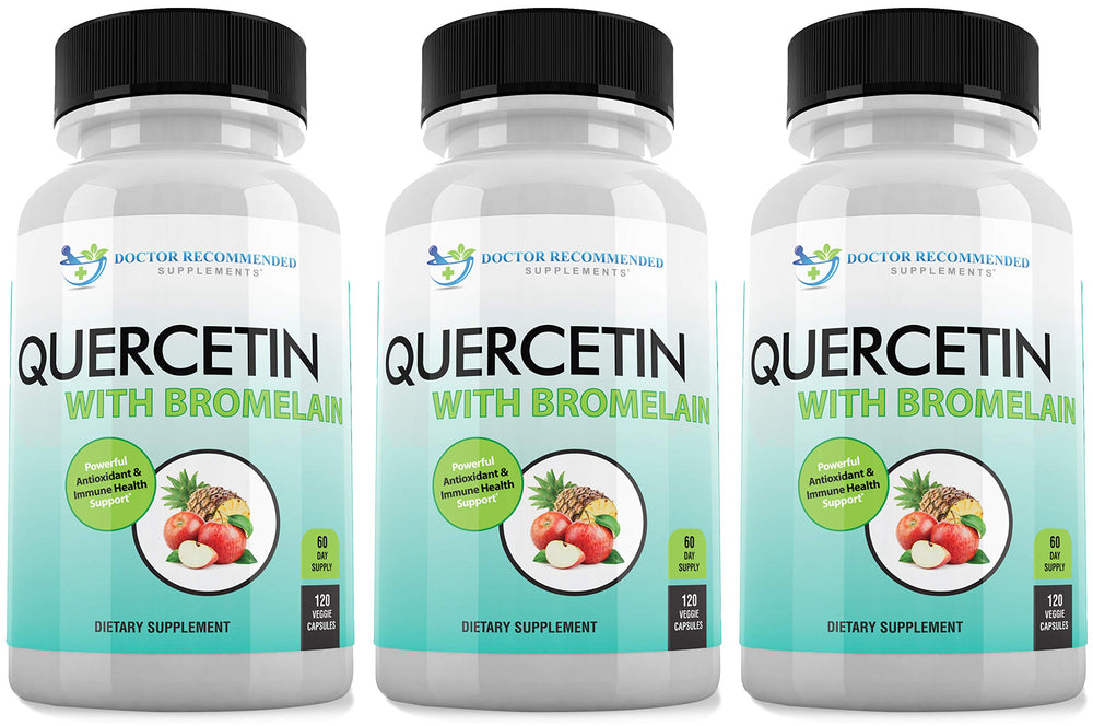 Quercetin 800mg with Bromelain 165mg per serving bottle label