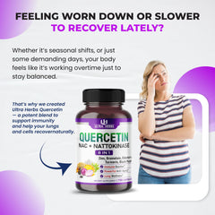 Ingredient blend including zinc, quercetin, NAC, nattokinase, bromelain, elderberry, turmeric, and black pepper