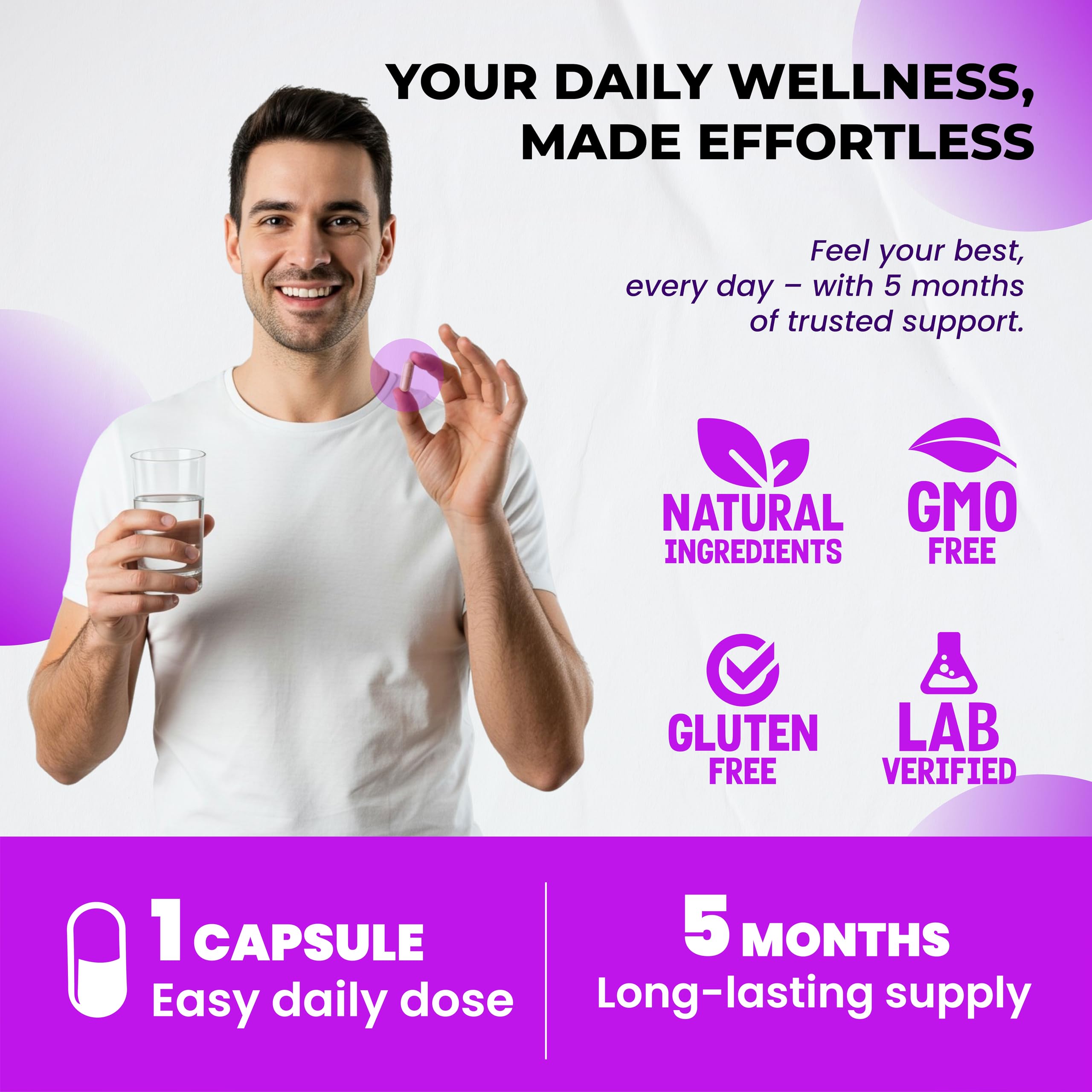 Supplement facts panel close-up