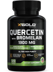 Quercetin + Bromelain 120-count bottle front label