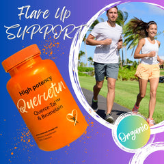 Querce-Tal Quercetin + Bromelain label close-up