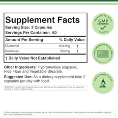 Front label showing product name and vegan safe gluten free claims