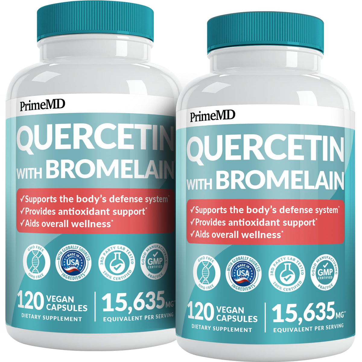 Front cover image of 28-in-1 Quercetin with Bromelain supplement