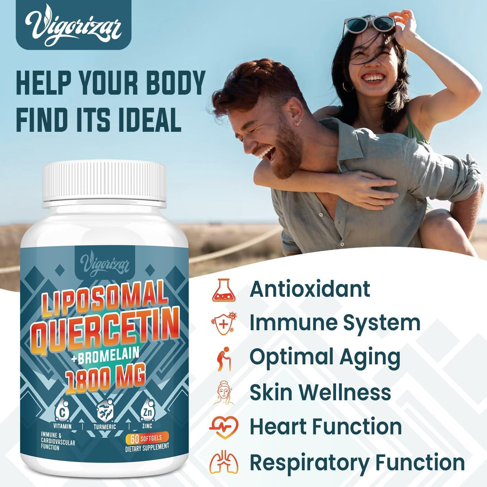 Quercetin with bromelain, zinc and vitamin C bottle