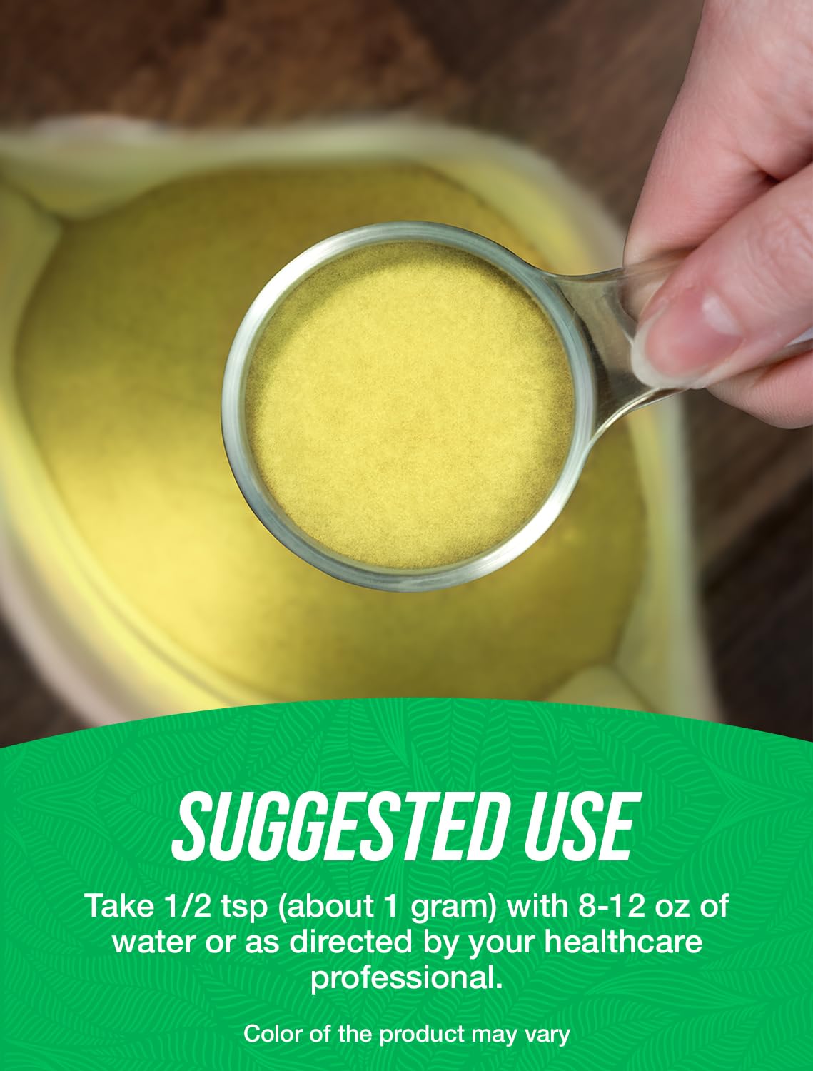 Quercetin Dihydrate powder shown as third-party lab tested