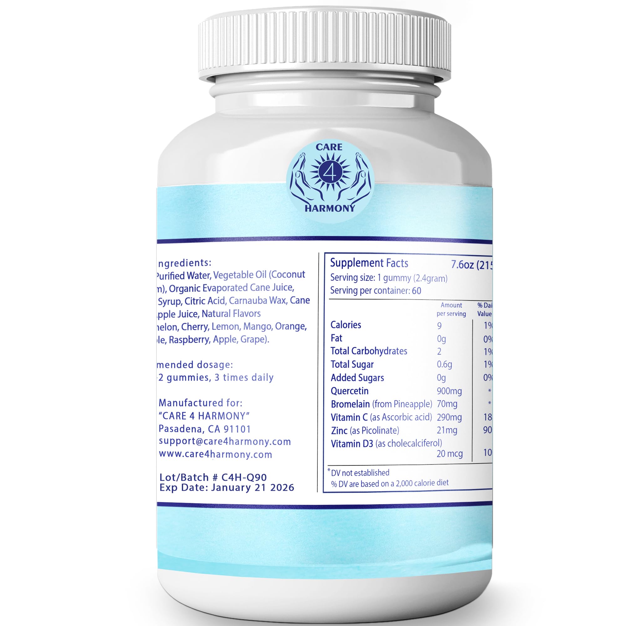 3Pack Quercetin Gummies pack shot