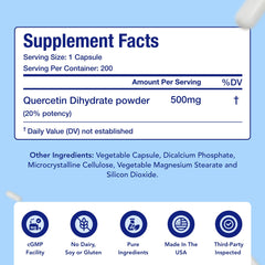 Quercetin supplement supporting immune health